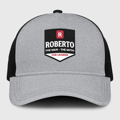The Man The Myth The Legend Gray Mesh Cap ROBERTO 13K1 C189PF