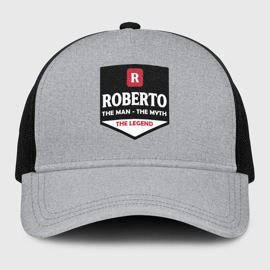 The Man The Myth The Legend Gray Mesh Cap ROBERTO 13K1 C189PF
