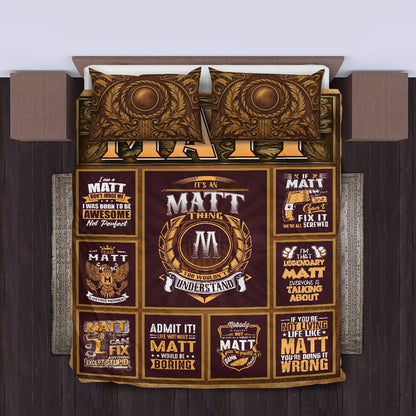 MATT Limited Edition Personalized Bedding Set 13K1-BS3