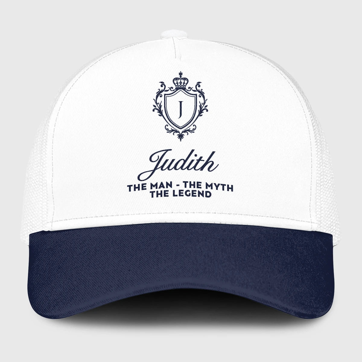 The Man The Myth The Legend Blue And White Baseball Mesh Cap JUDITH 13K1 C186PF