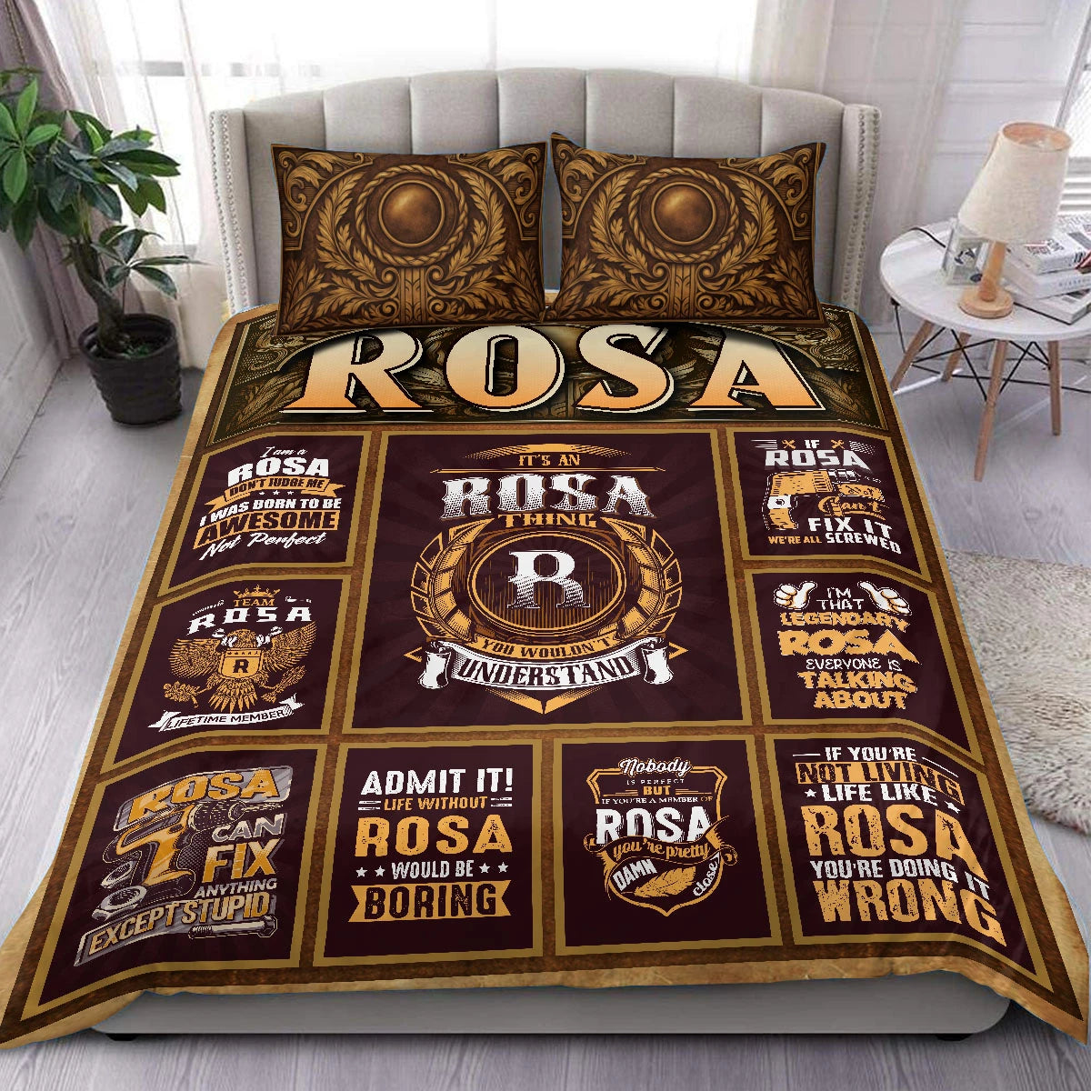 ROSA Limited Edition Personalized Bedding Set 13K1-BS3