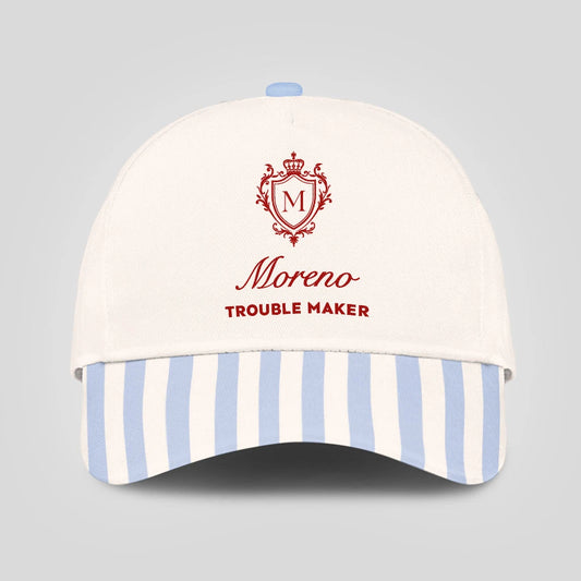 Trouble Maker Stripped Blue Beach Cap MORENO 13K1 C74PF