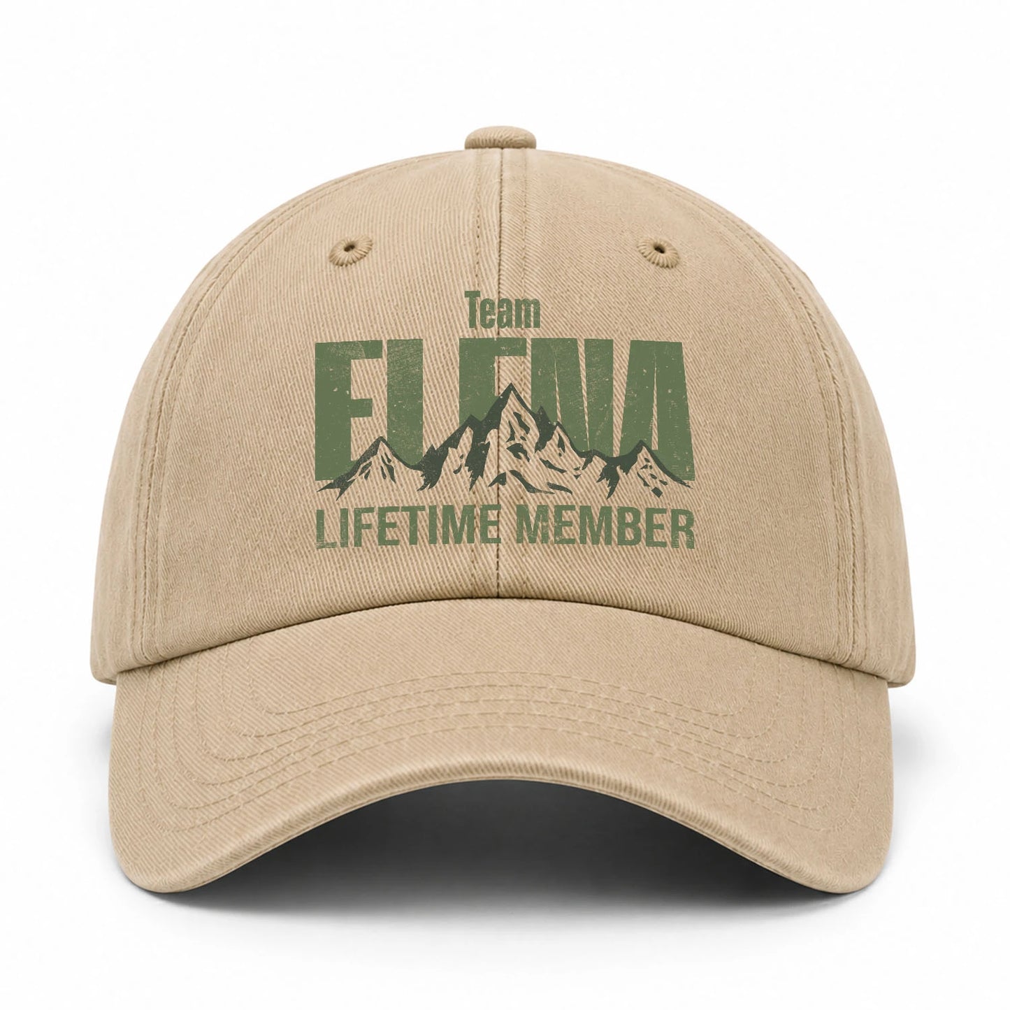 Team Your Name Lifetime Member Mountain Cap ELENA 13K1 C58PF