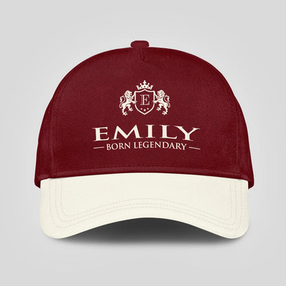 Born Legendary Burgundy And Beige Cap EMILY 13K1 C181PF