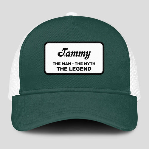 The Man The Myth The Legend Green And White Mesh Cap TAMMY 13K1 C198PF