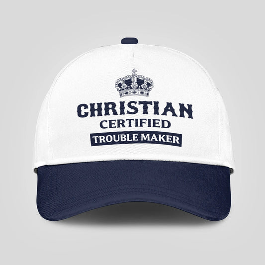 Certified Your Name Trouble Maker Washed Cap CHRISTIAN 13K1 C148PF