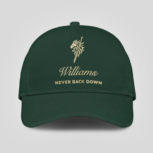 Never Back Down Lion And Sword Sage Green Cap WILLIAMS 13K1 C178PF