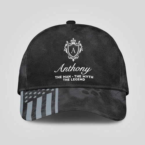 The Man The Myth The Legend America Black Camo Cap ANTHONY 13K1 C173PF