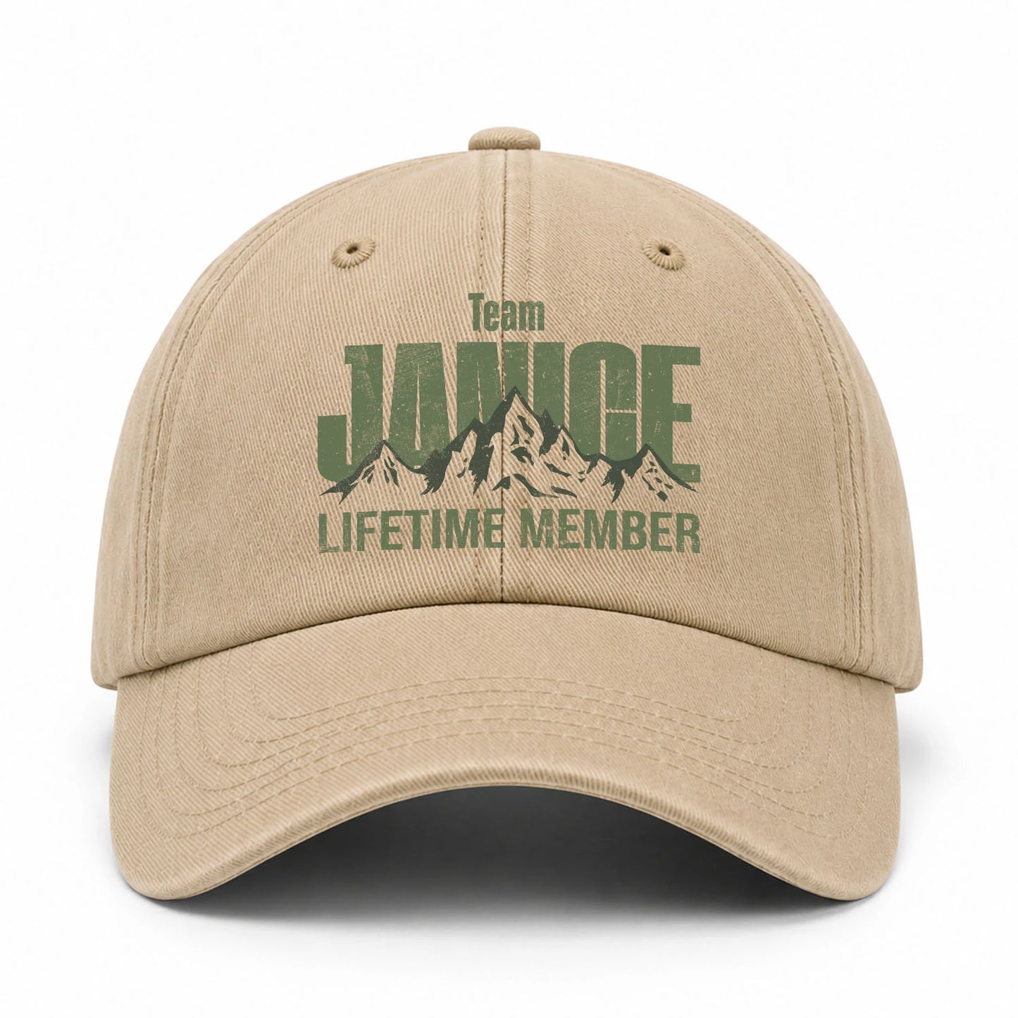 Team Your Name Lifetime Member Mountain Cap JANICE 13K1 C58PF