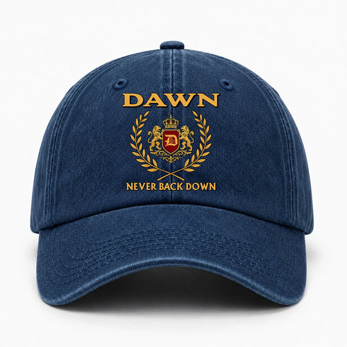 Never Back Down Royal Blue Denim Cap DAWN 13K1 C60PF