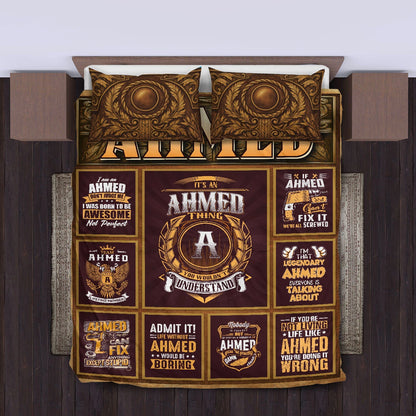 AHMED Limited Edition Personalized Bedding Set 13K1-BS3