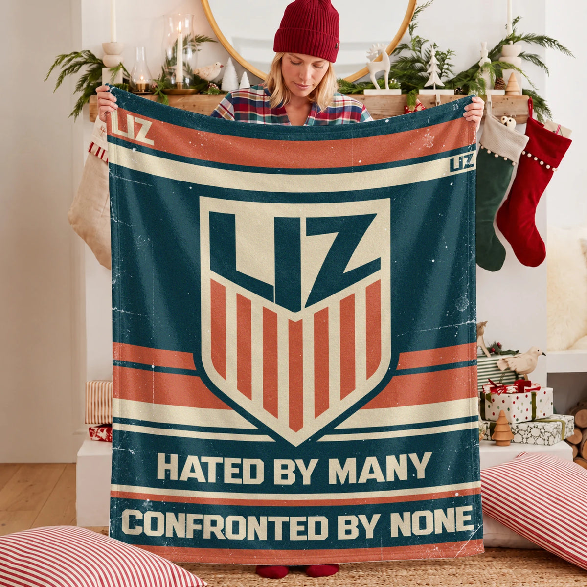 Hated By Many Confronted By None Retro Fleece Blanket LIZ 13K1 BK58