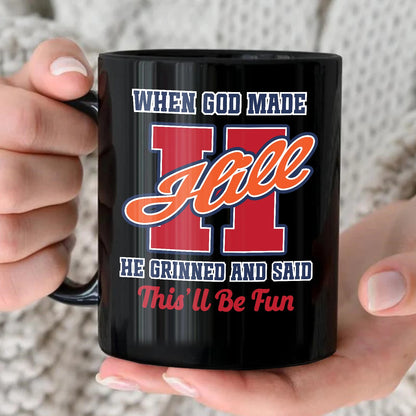 When God Made Your Name Personalized Baseball Mug HILL 13K1 MG07