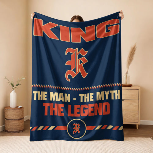 The Man The Myth The Legend Retro Fleece Blanket KING 13K1 BK53