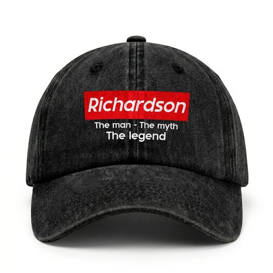 Your Name The Man The Myth The Legend Red Logo Washed Cap RICHARDSON 13K1 C130PF