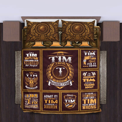 TIM Limited Edition Personalized Bedding Set 13K1-BS3