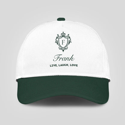 Live Laugh Love Elegant Blue And White Cap FRANK 13K1 C90PF