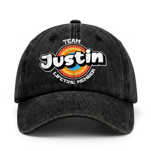 Team Your Name Lifetime Member Logo Cap JUSTIN 13K1 C66PF