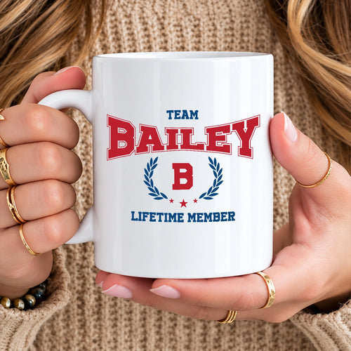 Team Your Name Lifetime Member Sporty Mug BAILEY 13K1 MG09