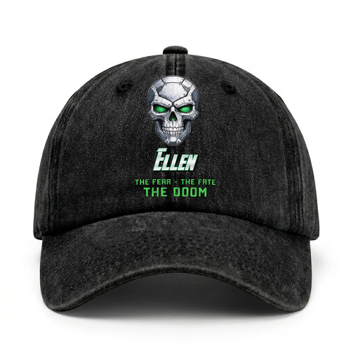 The Fear The Fate The Doom Skull Washed Cap ELLEN 13K1 C99PF