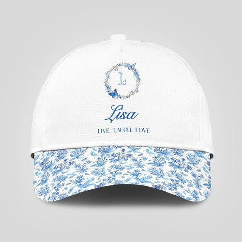 Live Laugh Love Blue Flowers Cap LISA 13K1 C50PF