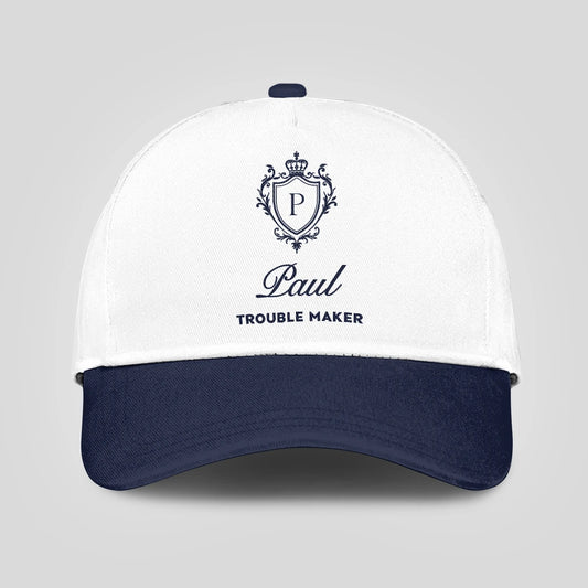 Trouble Maker Funny Blue And White Cap PAUL 13K1 C152PF
