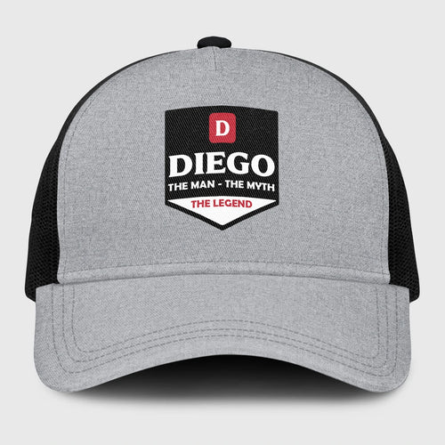 The Man The Myth The Legend Gray Mesh Cap DIEGO 13K1 C189PF
