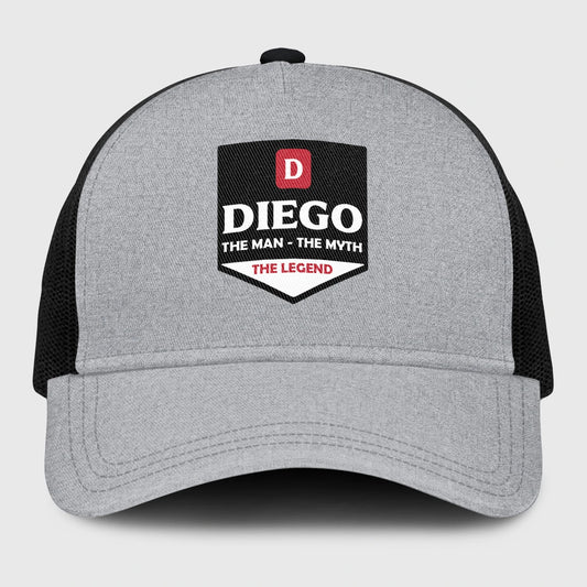 The Man The Myth The Legend Gray Mesh Cap DIEGO 13K1 C189PF