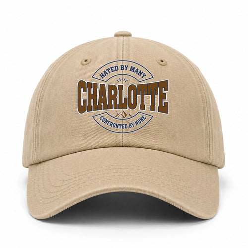 Hated By Many Confronted By None Washed Cap CHARLOTTE 13K1 C36PF