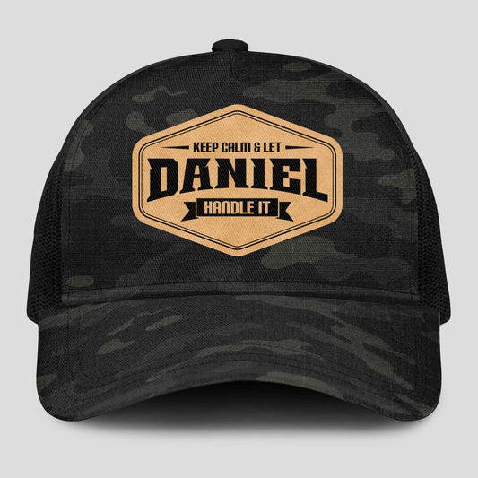 Keep Calm & Let Your Name Handle It Dark Camo Mesh Cap DANIEL 13K1 C195PF