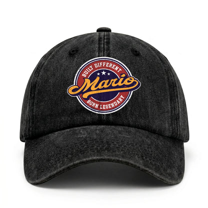 Built Different Born Legendary Logo Washed Cap MARIO 13K1 C65PF
