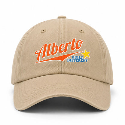 Your Name Built Different Logo Washed Cap ALBERTO 13K1 C56PF