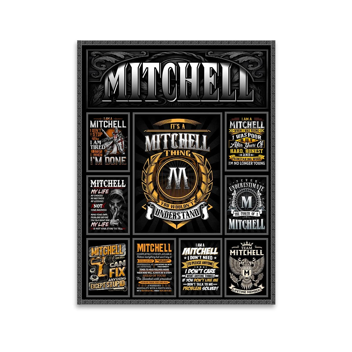 MITCHELL Personalized Sponge Floor Mat – Custom Printed Home Decor 13K1-AR2