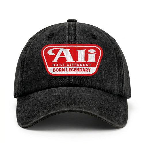 Built Different Born Legendary Red Logo Washed Cap ALI 13K1 C63PF