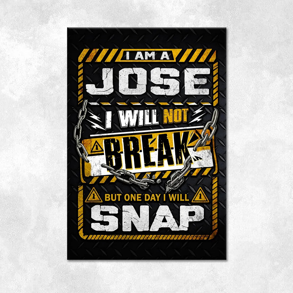 JOSE Motivational Rug – Black & Yellow Quote Carpet for Living Room 13K1-AR1