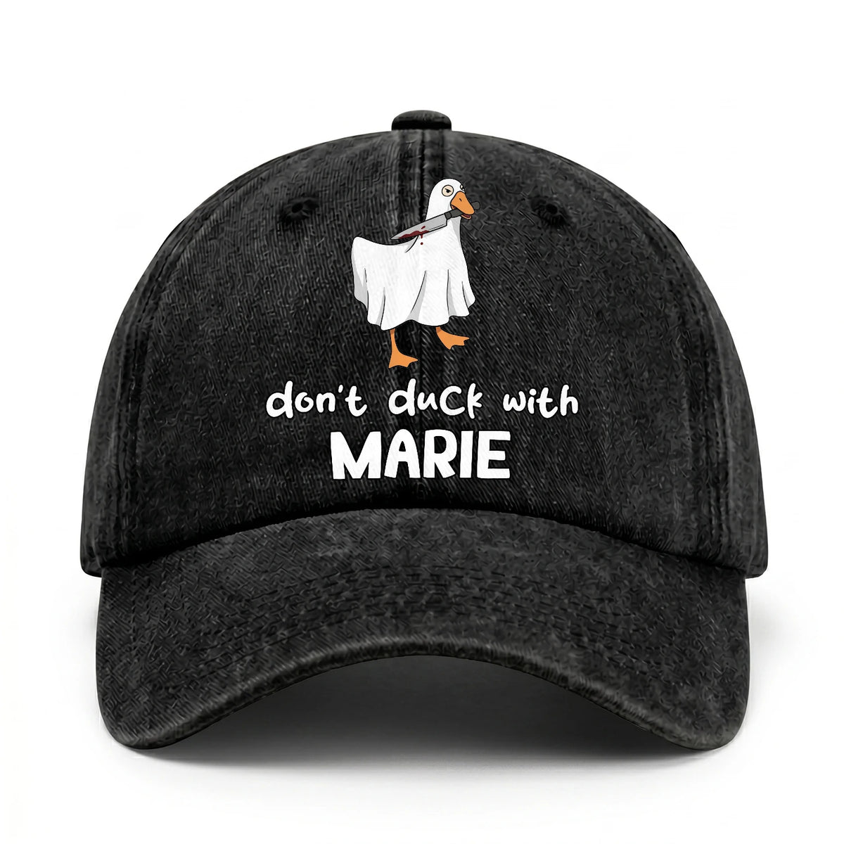 Don't Duck With Your Name Funny Washed Cap MARIE 13K1 C129PF