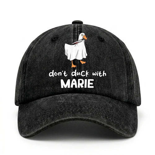 Don't Duck With Your Name Funny Washed Cap MARIE 13K1 C129PF
