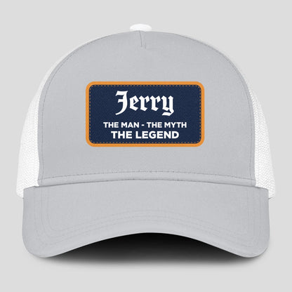 The Man The Myth The Legend Gray Mesh Cap JERRY 13K1 C204PF