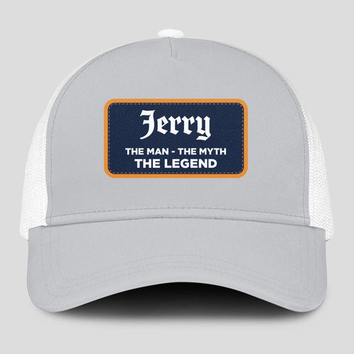 The Man The Myth The Legend Gray Mesh Cap JERRY 13K1 C204PF
