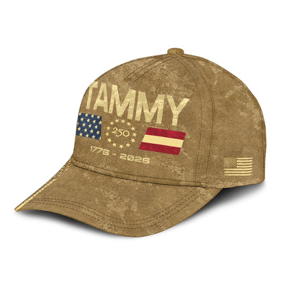 TAMMY 13K1-C14PF 250th Anniversary Patriotic Baseball Cap 1776–2026