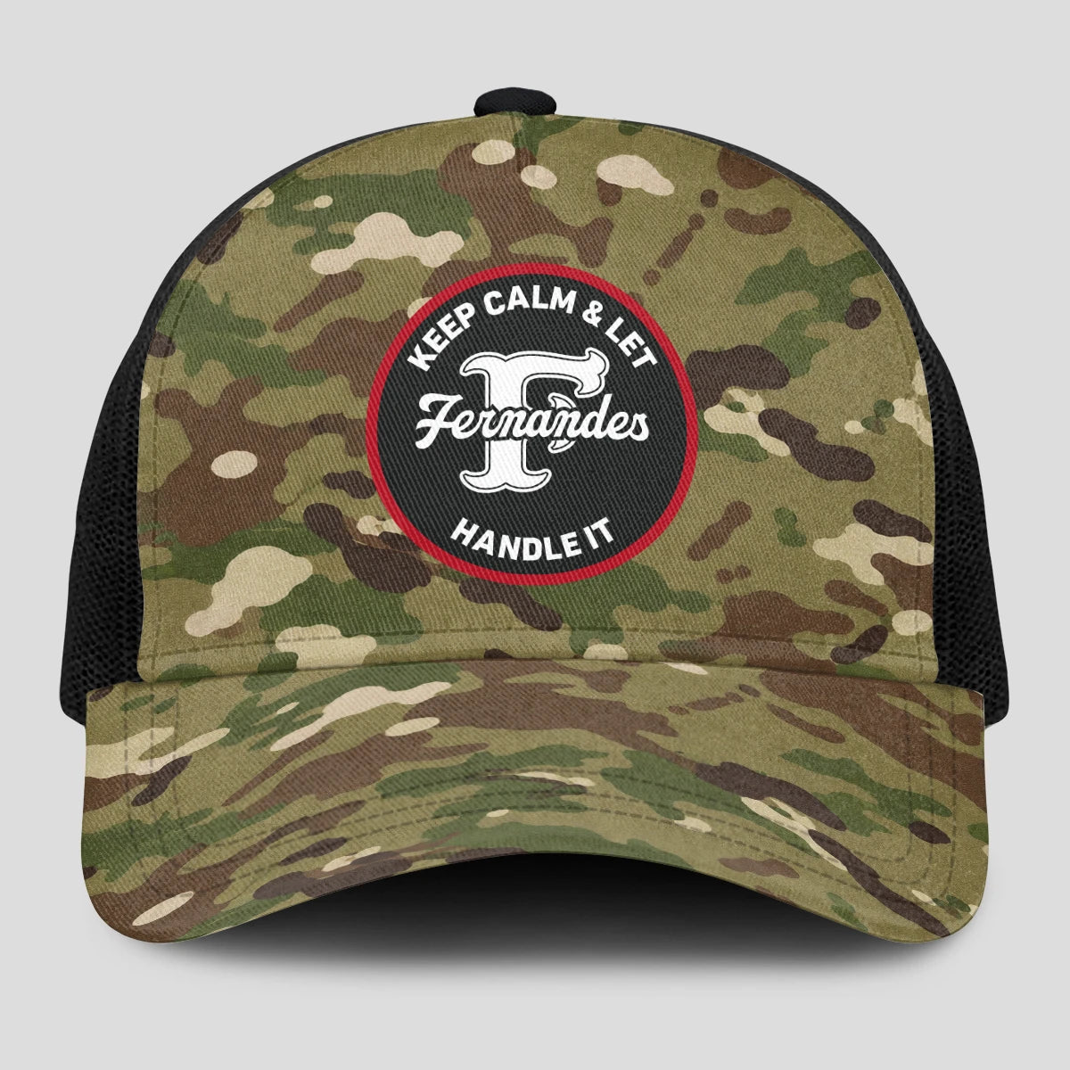 Keep Calm & Let Your Name Handle It Camo Mesh Cap FERNANDES 13K1 C209PF