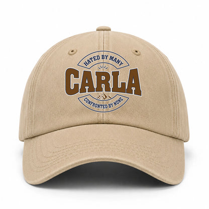 Hated By Many Confronted By None Washed Cap CARLA 13K1 C36PF