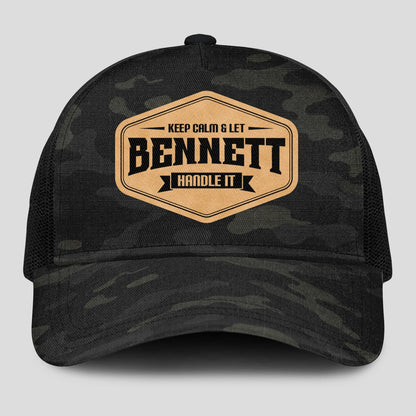 Keep Calm & Let Your Name Handle It Dark Camo Mesh Cap BENNETT 13K1 C195PF