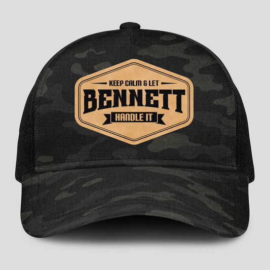 Keep Calm & Let Your Name Handle It Dark Camo Mesh Cap BENNETT 13K1 C195PF