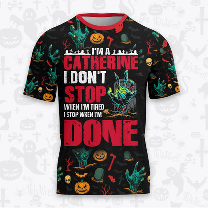 CATHERINE Halloween Pajamas Set Tshirt & Pants Horror Skull Pumpkin 13K1-HL3