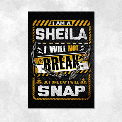 SHEILA Motivational Rug – Black & Yellow Quote Carpet for Living Room 13K1-AR1