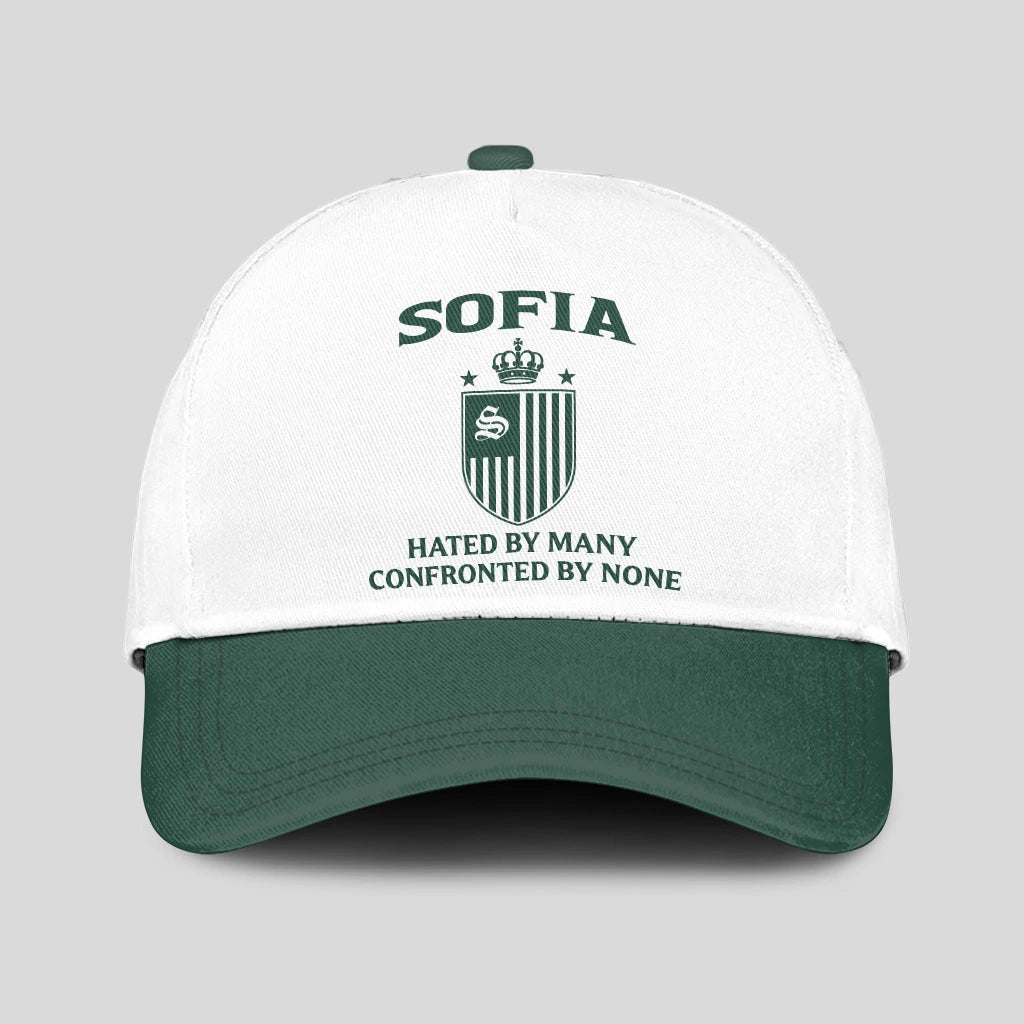 Hated By Many Confronted By None Luxury Logo Cap SOFIA 13K1 C41PF