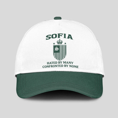 Hated By Many Confronted By None Luxury Logo Cap SOFIA 13K1 C41PF