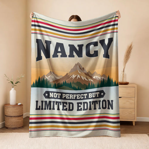 Not Perfect But Limited Edition Vintage Mountain Fleece Blanket NANCY 13K1 BK45