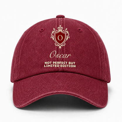 Not Perfect But Limited Edition Burgundy Washed Cap OSCAR 13K1 C161PF